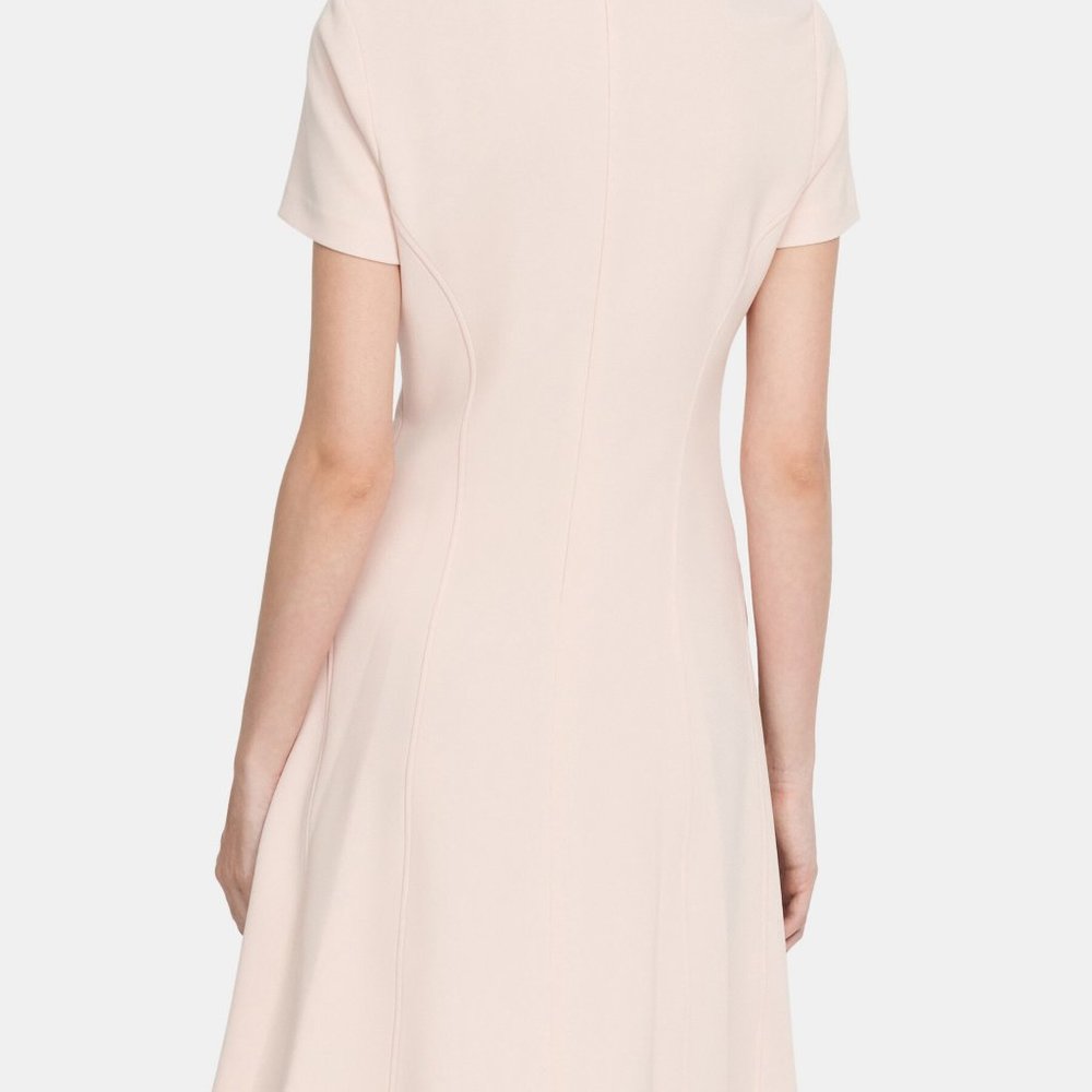 NWOT Theory Modern Seamed Shift Dress in Crepe - Sheer Pink - Picture 2 of 9